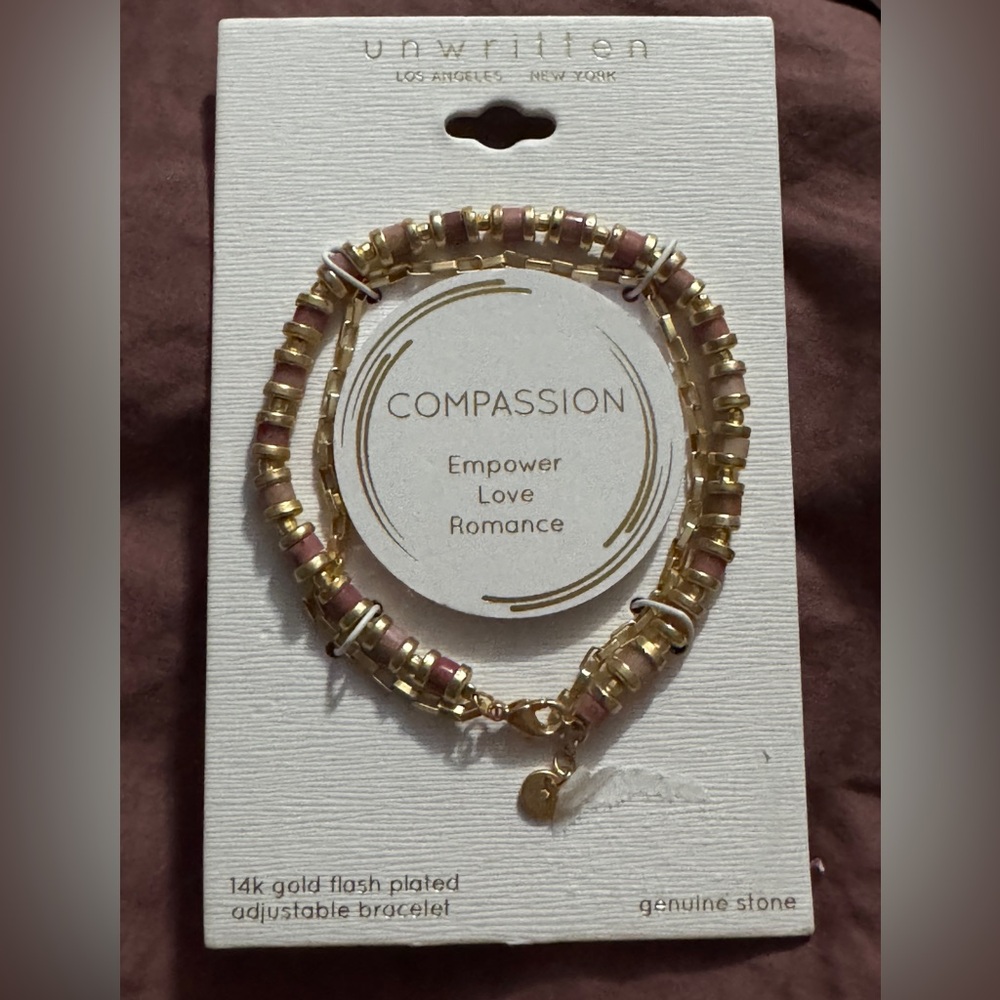 Unwritten COMPASSION 14K Gold Flash Plated Bracelet retails $55